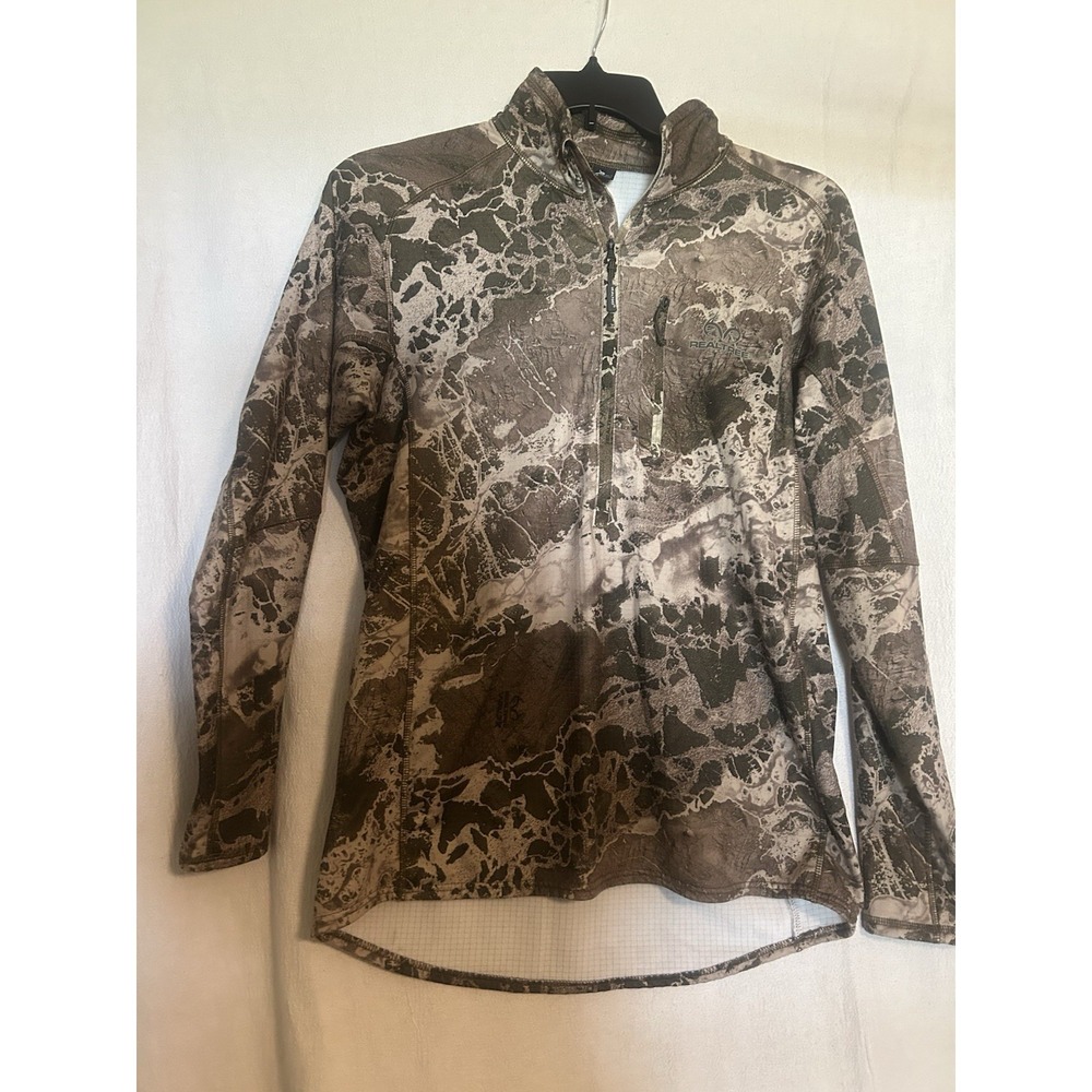 Hunting RealTree Camo Fleece Full Zip Up Jacket Men's Size Medium